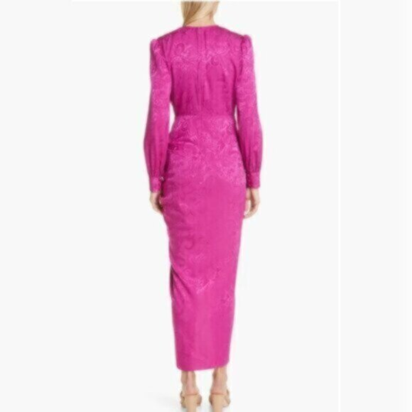 NWT Veronica Beard Weiss Side Ruffle Long Sleeve Silk Blend Dress - Picture 2 of 15